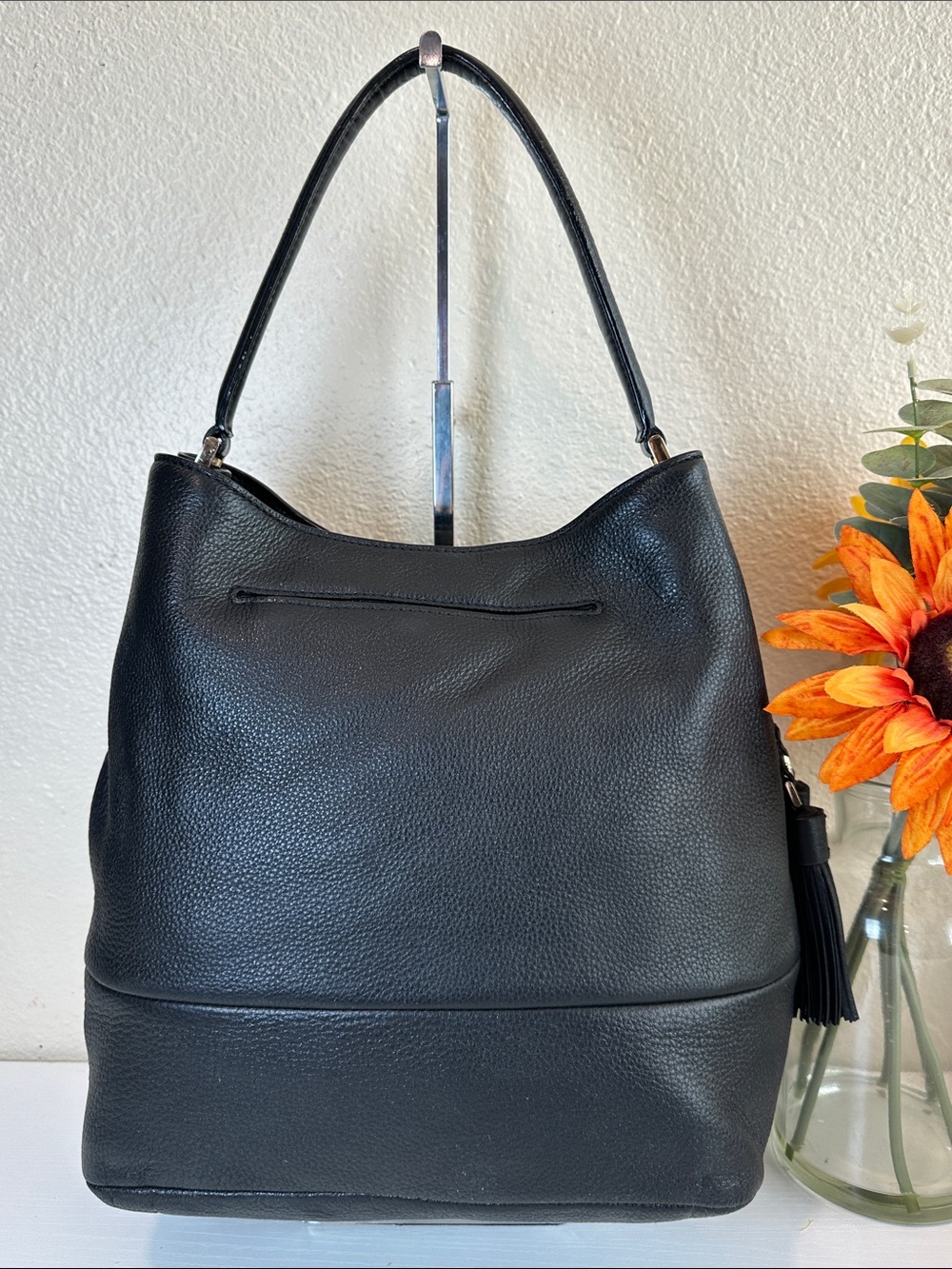 Michael Kors Black Pebbled Leather Shoulder Hobo - Picture 3 of 11
